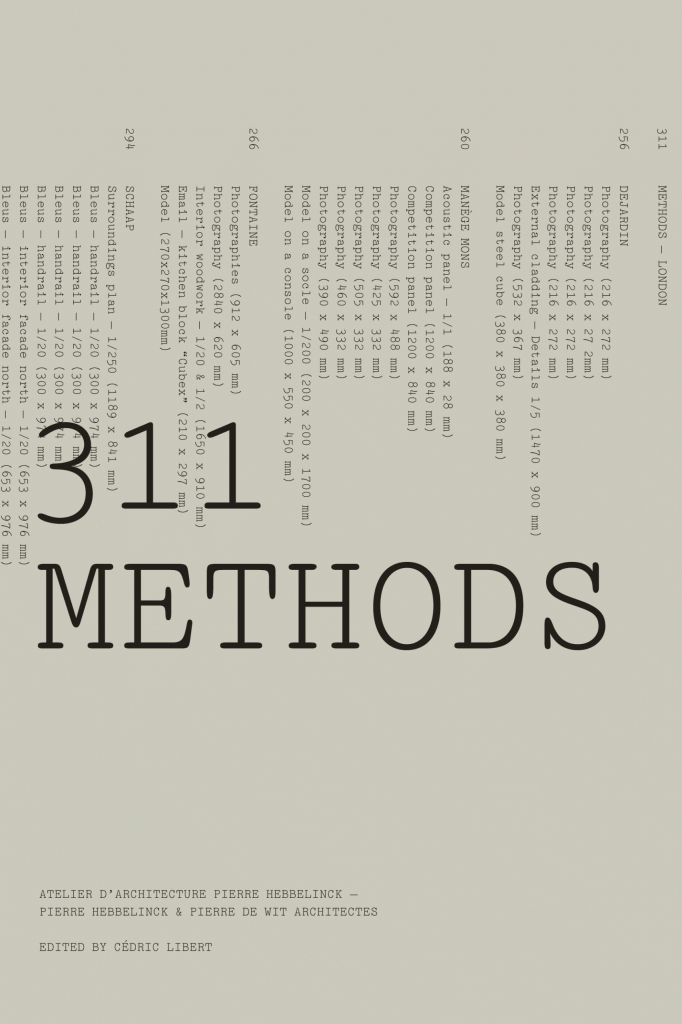 311 Methods Atelier d'Architecture Pierre Hebbelinck - Out of Print